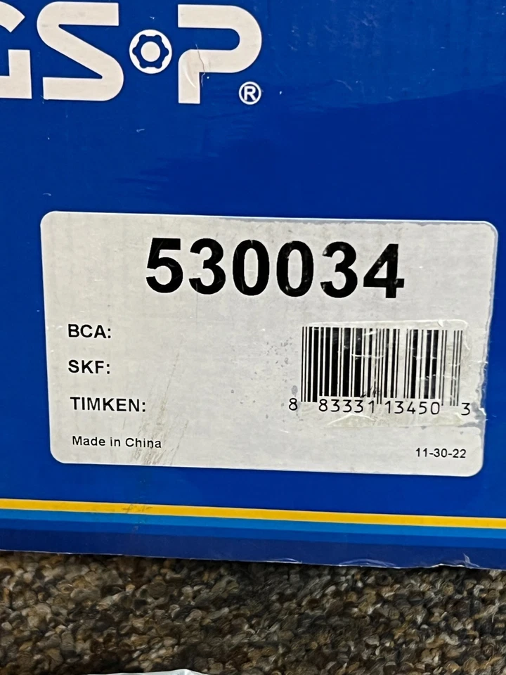 Conjunto de cojinete y buje de rueda trasera GSP North America 530034 para Nissan Kicks 18-20 Foto 2 de 4