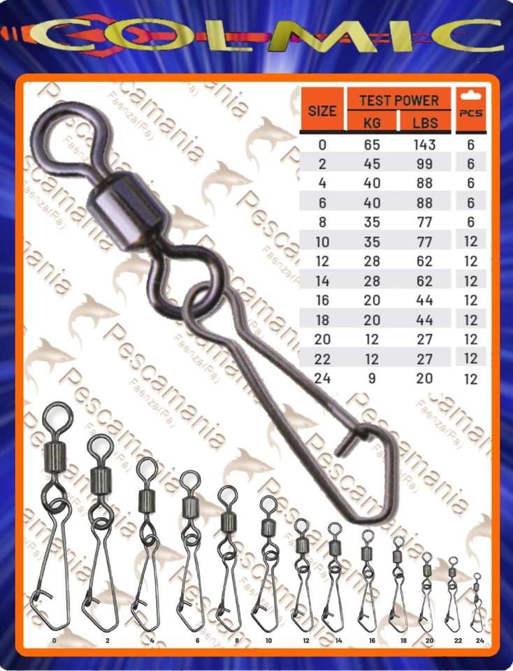 Moschettone HOOKED con girella rolling Colmic