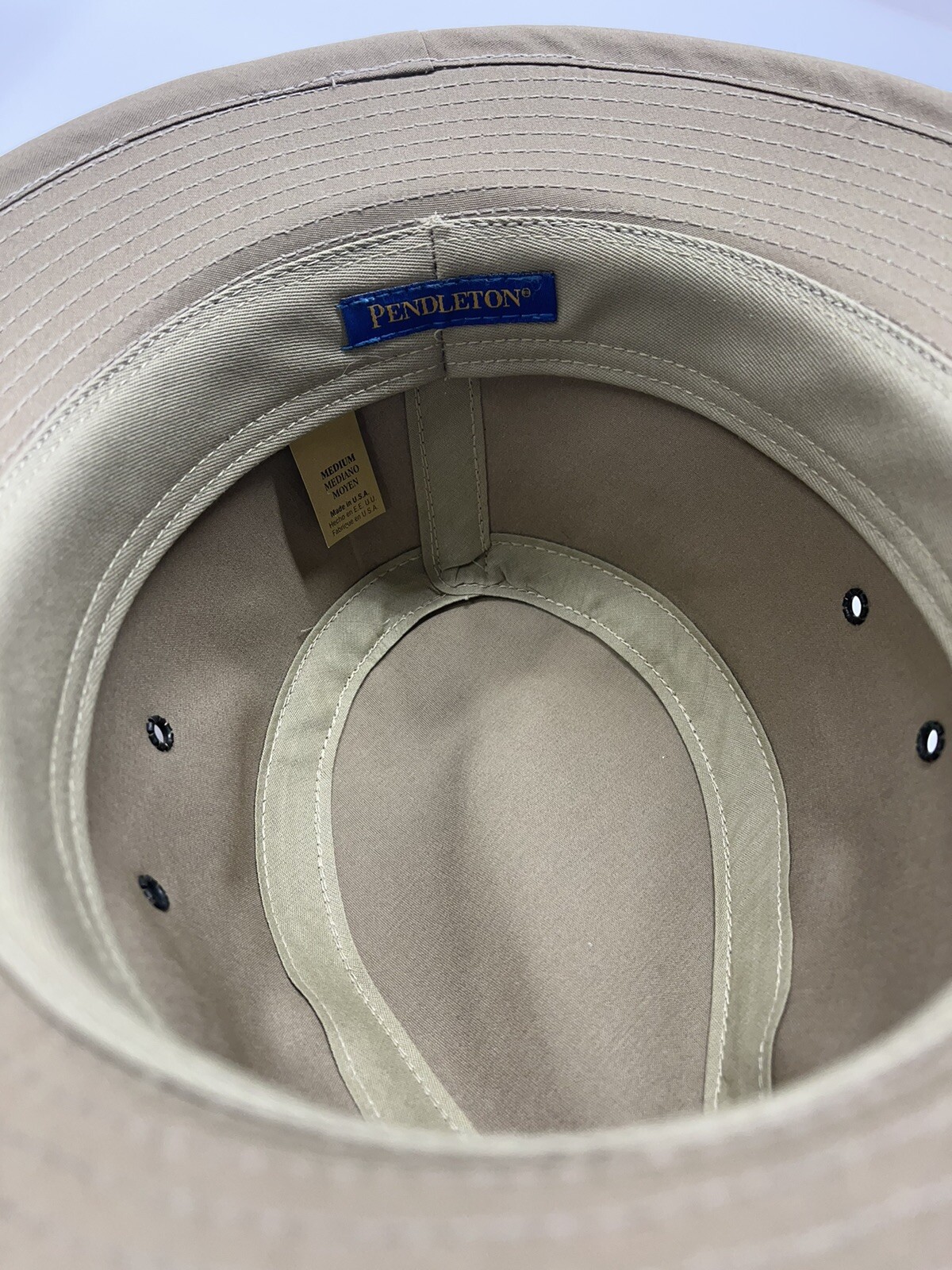 Pendleton Fedora Hat Vintage Size Medium Tan - image 4