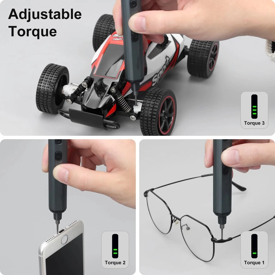 Mini Electric Screwdriver 68 in 1,Precision Screwdriver Set w/ 64 Magnetic Bits - Image 3 of 4