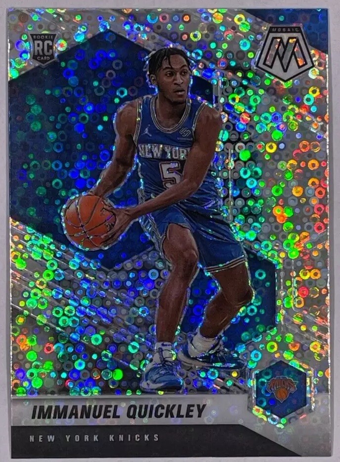 IMMANUEL QUICKLEY RC Rookie - Fast Break Silver Prizm 2020-21 Panini Mosaic #208