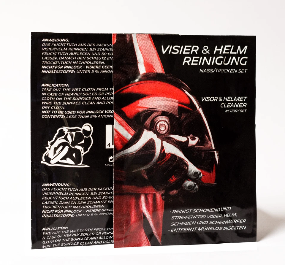 Visor and Helmet Cleaning Cloth MOIST Visor Cleaner, Helmet Cleaner, Helmet, Cloth - Image 2 of 4