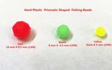 50 Pcs Prismatic Shaped Plastic Beads for Fishing Beads/Rigging Beads