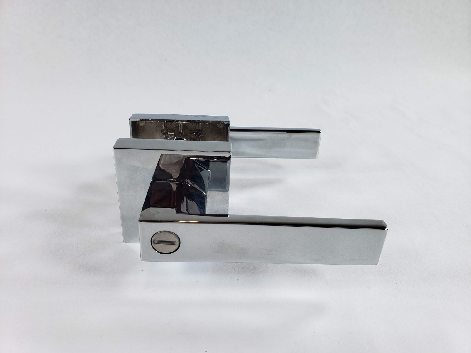 Probrico Privacy Door Handle Lever Polished Chrome NO HARDWARE OR LATCH-image