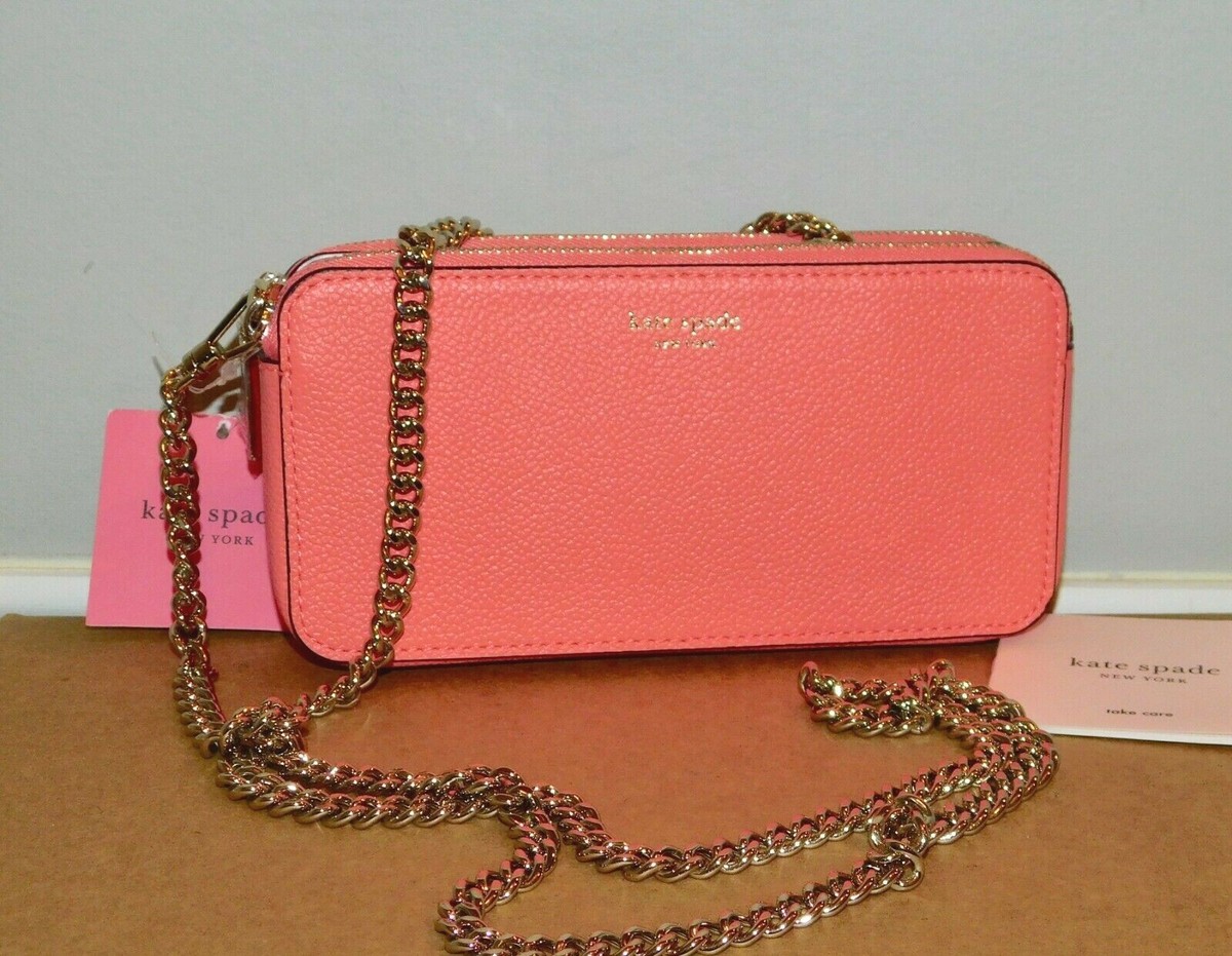 Kate Spade Margaux Double Zip Crossbody Lychee Organizer Handbag