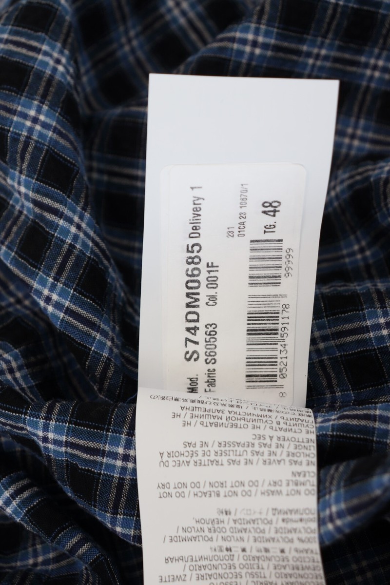 Chemise DSQUARED2 Décontractée – Col Bleu Lavé, Manches Longues – Taille M (IT48/US38)