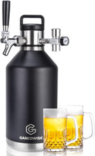Mini barril Growler de doble pared 128 oz - Sistema dispensador de cerveza de acero inoxidable
