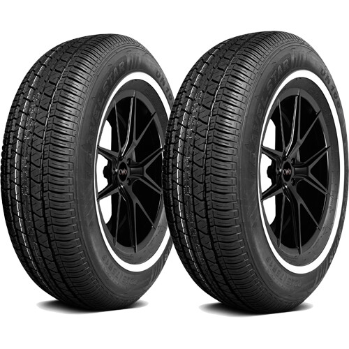 (QTY 2) P215/70R15 Travelstar UN106 99T SL White Wall Tires ...