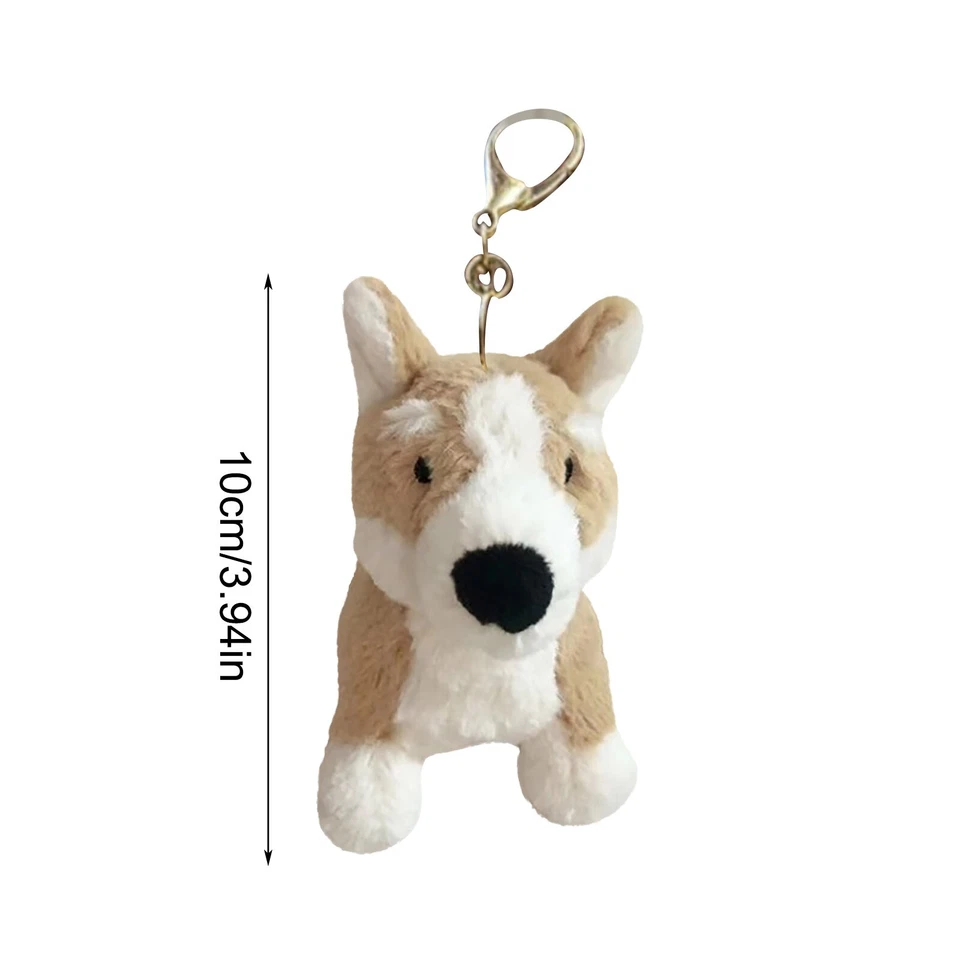 Jelly-cat Betty Corgi Keychain Plush Bag Charm for Travel Gift (Cream & Biscuit) - Image 2 of 4