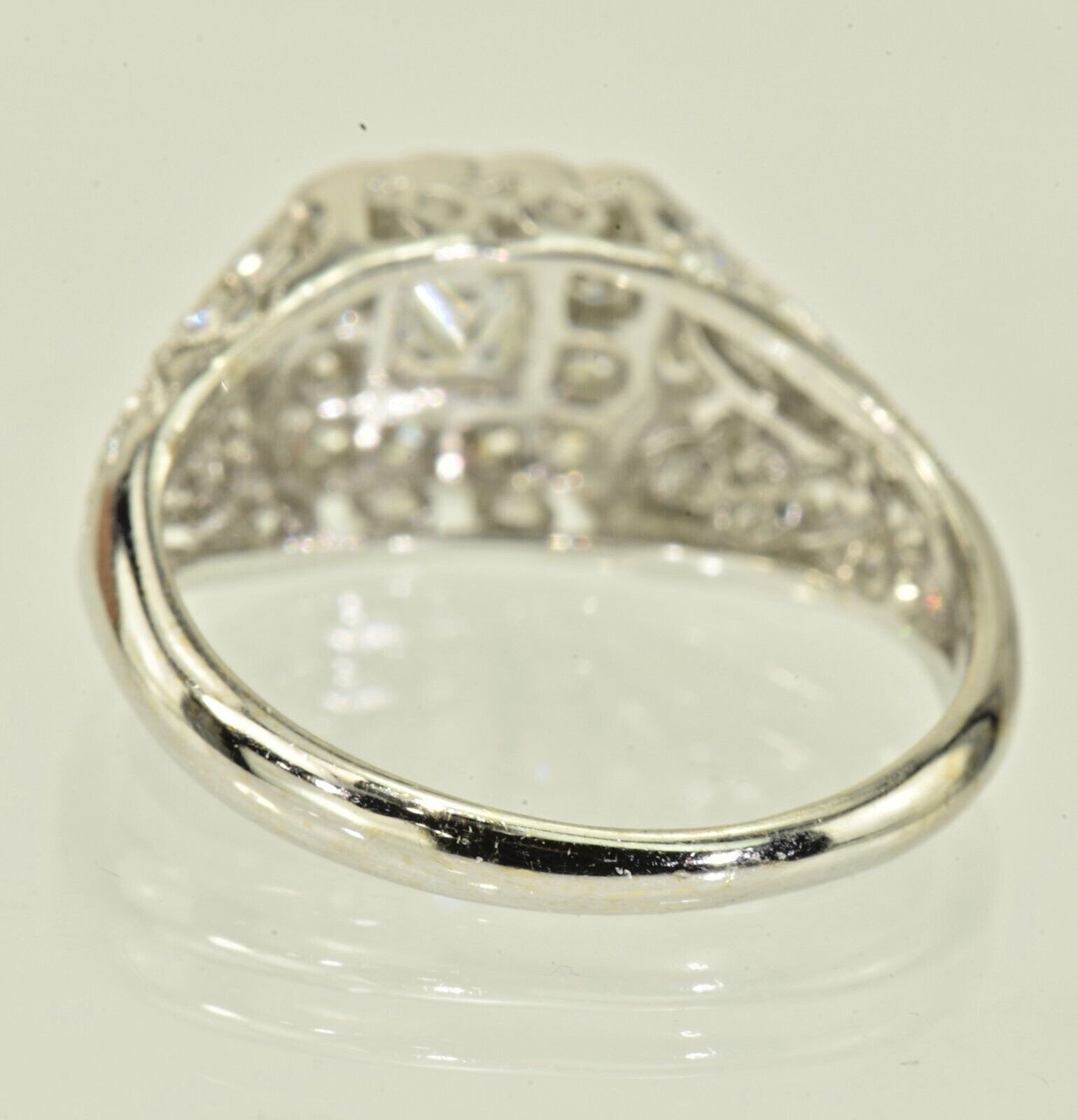 Solid 18k Gold Natural Diamond Ring Princess Roun… - image 4