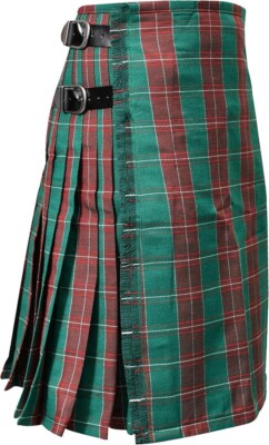 Men's 8 Yard Scottish Tartan Kilt, Highland Welsh National Wool Cotton SZ 50/52
