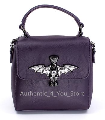New Disney Parks Haunted Mansion Gargoyle Bat Purple Purse Bag