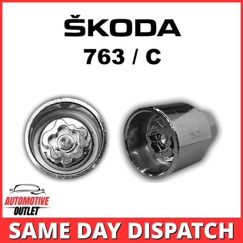 763 / C MASTER LOCKING 17mm WHEEL SECURITY NUT KEY BOLT SOCKET REMOVER FOR SKODA