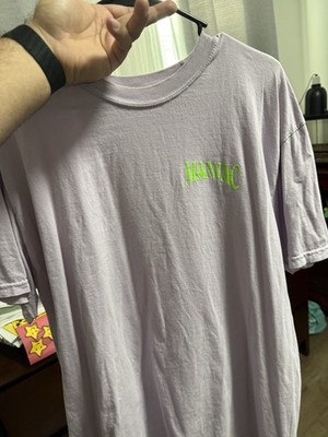 Stray Kids Maniac Tour XL T Shirt Lavender with Green Lettering