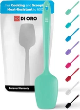 DI ORO Silicone Spoon Spatula - Forever Warranty - 600°F Spoonula, Mint 