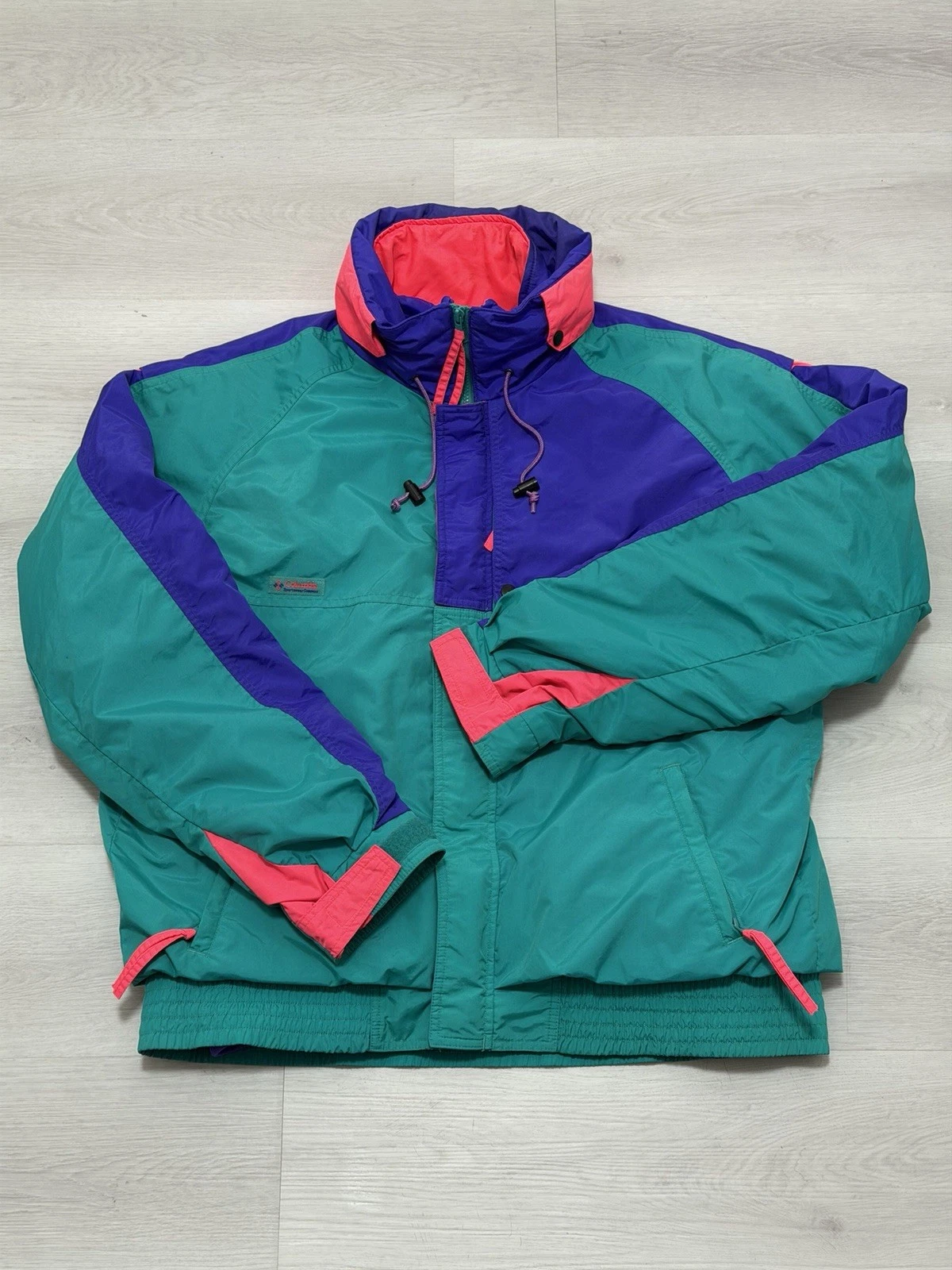 Vintage 90s Columbia Criterion 3 in 1 Ski Jacket Neon Size Men’s XL Gorpcore
