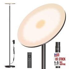 LED Floor Lamp, Bright 36W 3600LM Standing Lamp 350W Equivalent with Black