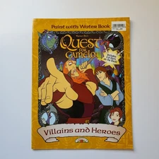 Quest For Camelot Paint With Water Book  Villains And Heroes 1998 90's Cut-Outs