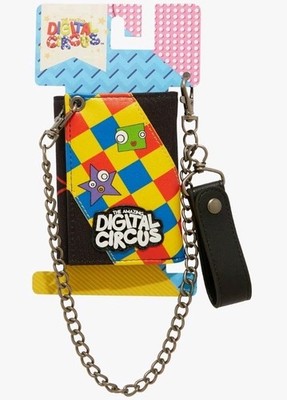 The Amazing Digital Circus Jax & Gloinks Trifold Wallet With Chain NWT