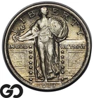 1917 Standing Liberty Quarter Type 2, Choice AU Silver 25C
