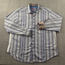 Robert Graham Shirt Adult Extra Large Button Up Long Sleeve Flip Cuff Luxury Men