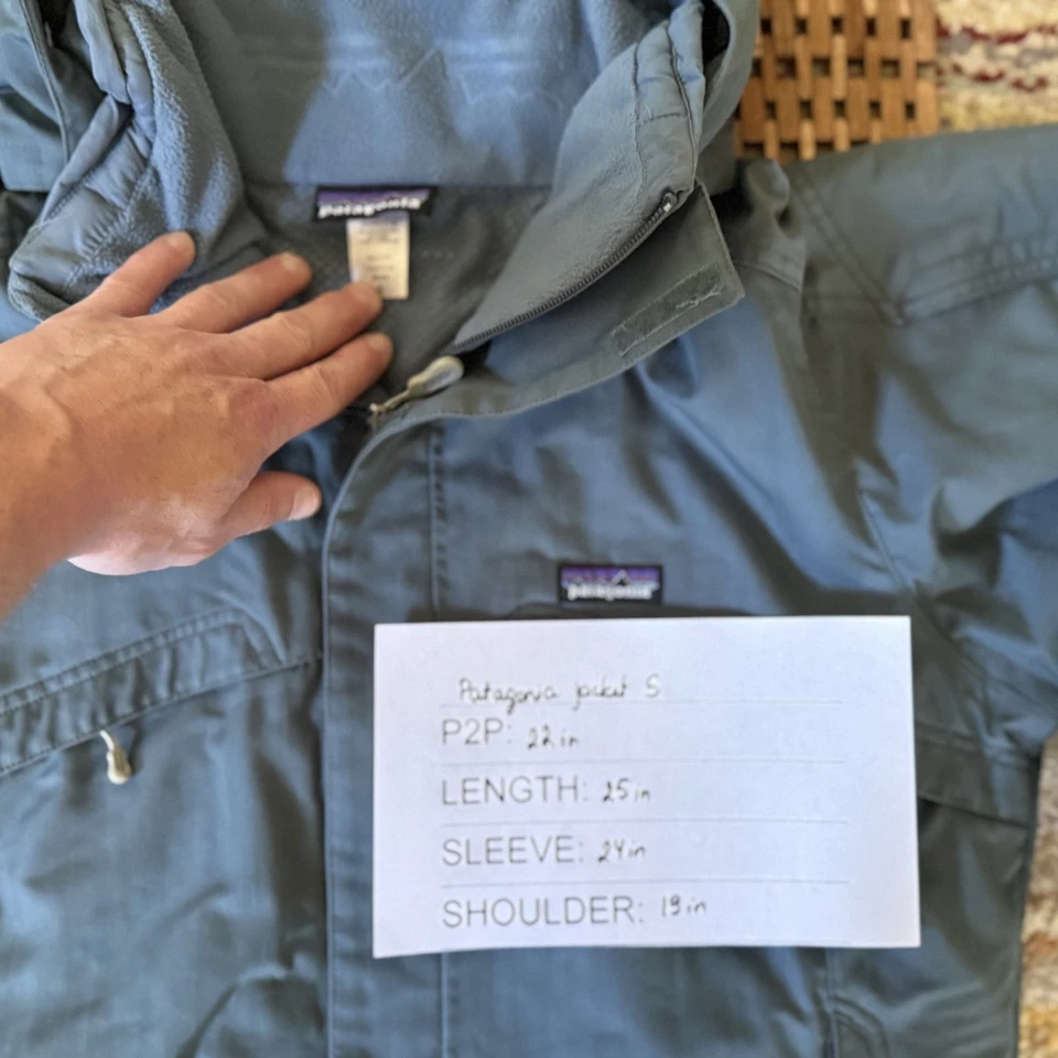 Vintage Patagonia Snow Shot Ski Shell Puffer Jacket Blue Men's Size Small S VTG - Image 3 of 3