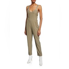 Rag Bone - Tia Jumpsuit - Olive Green / White - Size 8 - Good Used Condition