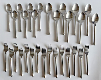 Restoration Hardware 30 Modern RH Stainless Steel Flatware Forks Spoons Rare EUC