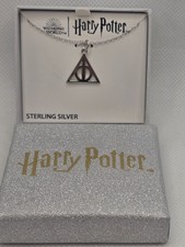 STERLING SILVER Harry Potter Deathly Hollow Charm and Necklace 16" 2"chain H01 