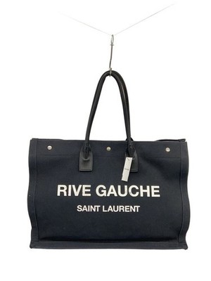 Saint Laurent Tote Bag Rive Goche Logo BLK Plain GNR509415 Used