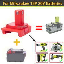 NEW Battery Adapter For Milwaukee 18V Li-Ion Battery to For Ryobi 18V Power Tool