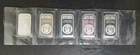 Five Apmex 1oz Silver Bars in Plastic