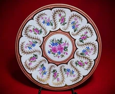 Antique Tressemann & Vogt T&V French Limoges Artist Signed 8.5" Floral Plate