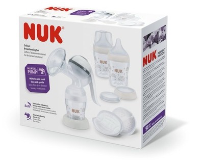 NUK Stillset Handmilchpumpe mit Perfect Match Flaschen & Stillzubehör