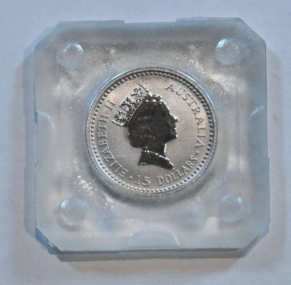 1991 PLATINUM AUSTRALIA 1/10 oz KOALA $15 original capsule - Image 2 of 2