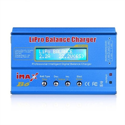 B6 Battery Charger AC 80W Mini Lipo Balance Charger/Discharger with Power Supply