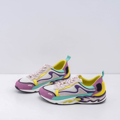 Sandro Paris Women's Shoes Trainers Sneakers Suede Flame Multi 41 SFACH00919