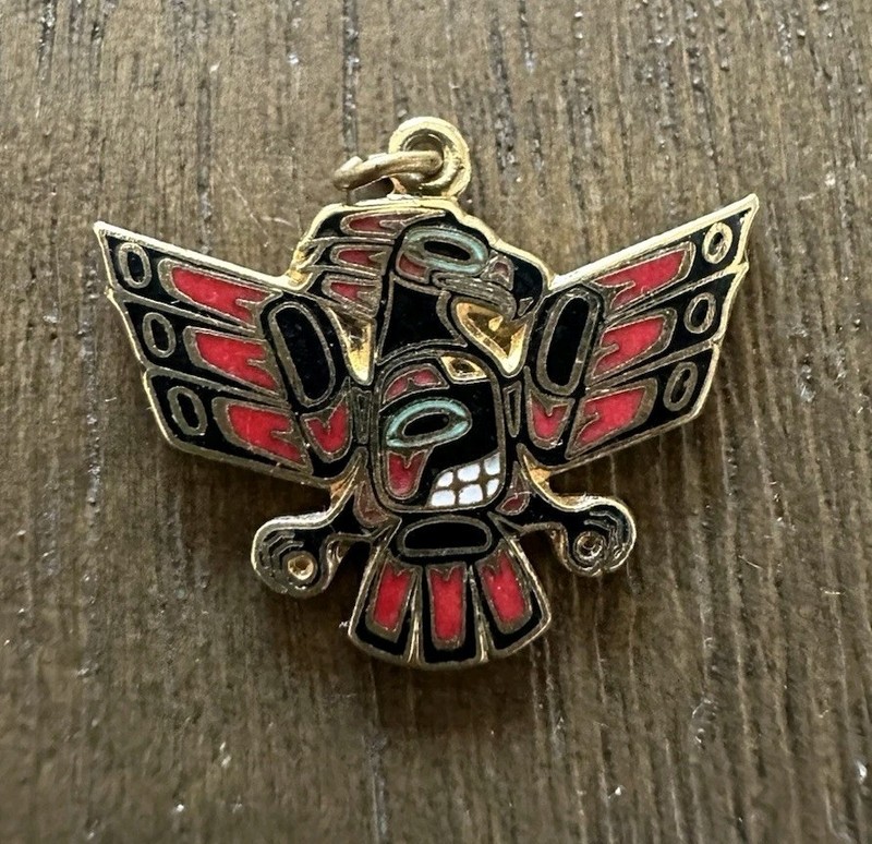 Vintage David Audette Thunderbird Pendant Charm Sitka, Alaska Artist