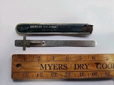 6" Metal Machinist Ruler & Decimal Chart Stainless USA - American Schlafhorst 