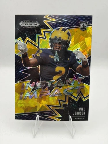 2025 Panini Prizm Draft Picks - Instant Impact Will Johnson #II-WJN Gold Ice...