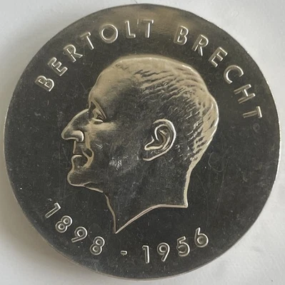 DDR GDR 10 Mark 1973 Bertolt Brecht stgl UNC Silber Silver - Bild 1 von 4