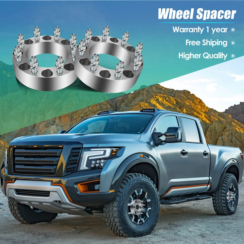 4 шт колесных распорок 2 дюйма 8x6,5 9/16 дюйма x18 для Ford F-250 F-350 Dodge Ram 2500 3500 - Изображение 2 из 4