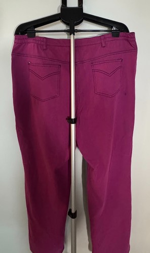 BOB MACKIE Size XL NEW Womans Jeans Dark Raspberry - Picture 2 of 3