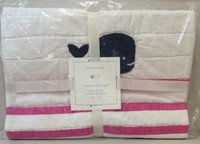 Nip Pottery Barn Kids Baby Pink Hamptons Whale Cotton Crib/toddler Quilt Nip Pottery Barn Kids Baby Pink Hamptons Whale Cotton Crib/toddler Quilt