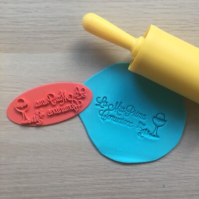Timbro Prima Comunione Embossing Impronta Cake Design Formina Cookie ...