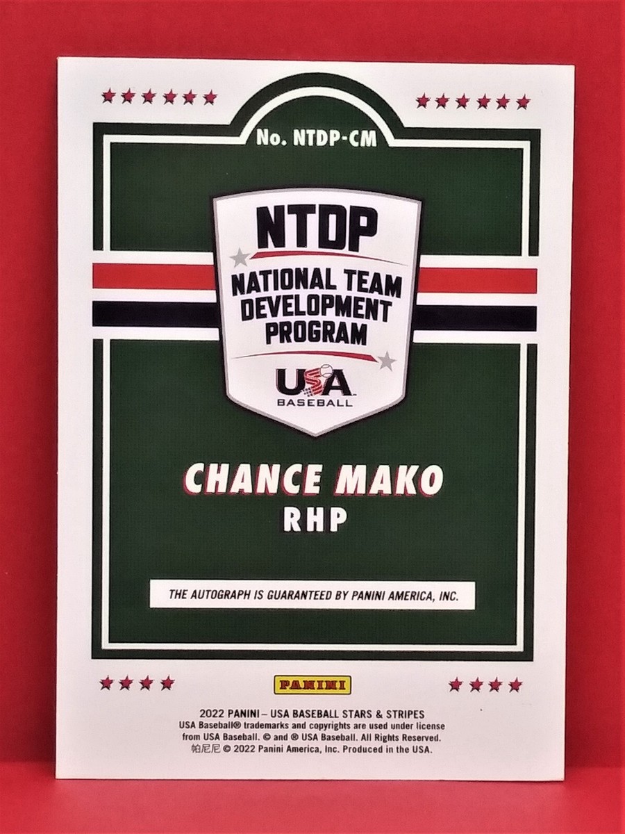🔥2022 USA Stars & Stripes Baseball Card Chance Mako Auto 355/499