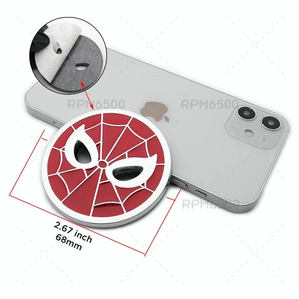 3D Cute Cartoon Spiderman Car Logo Badge Decal Sticker Emblem Decorate Sport Foto 3 de 4