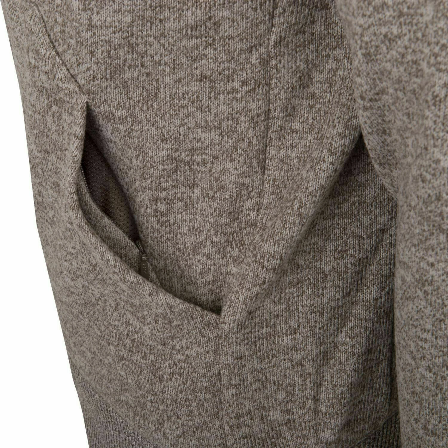 SACAI Felpa con cappuccio tattica coperta Helikon Tex cerniera intera marrone chiaro melange