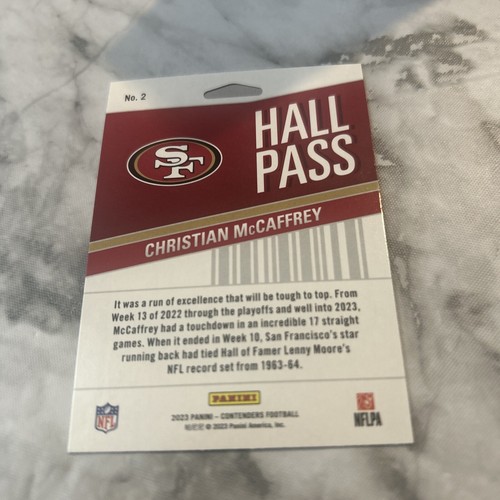 2023 Panini Contenders - Hall Pass Silver #2 Christian McCaffrey - Picture 2 of 2