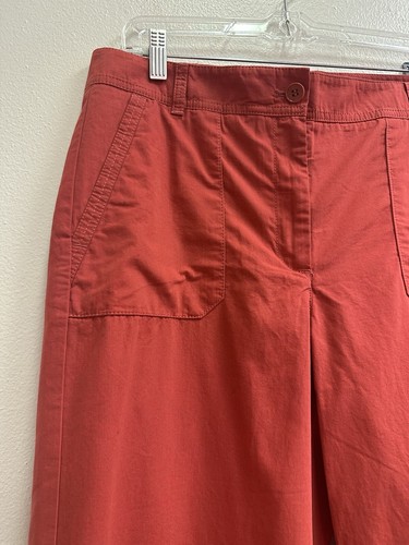 Talbots NWOT Orange Utility Wide Leg Crop Size 12 - Picture 3 of 7